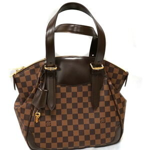 Louis Vuitton Verona Tote Bag Brown Red Damier Leather